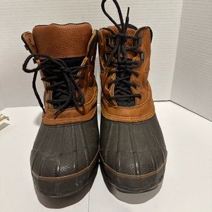 Men's Brown and Black Duck Boots
